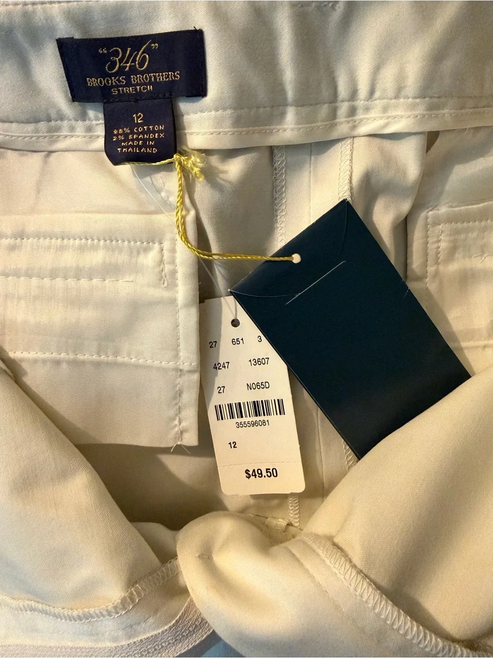 Brooks Brothers Cream / light tan Tailored Pencil Skirt